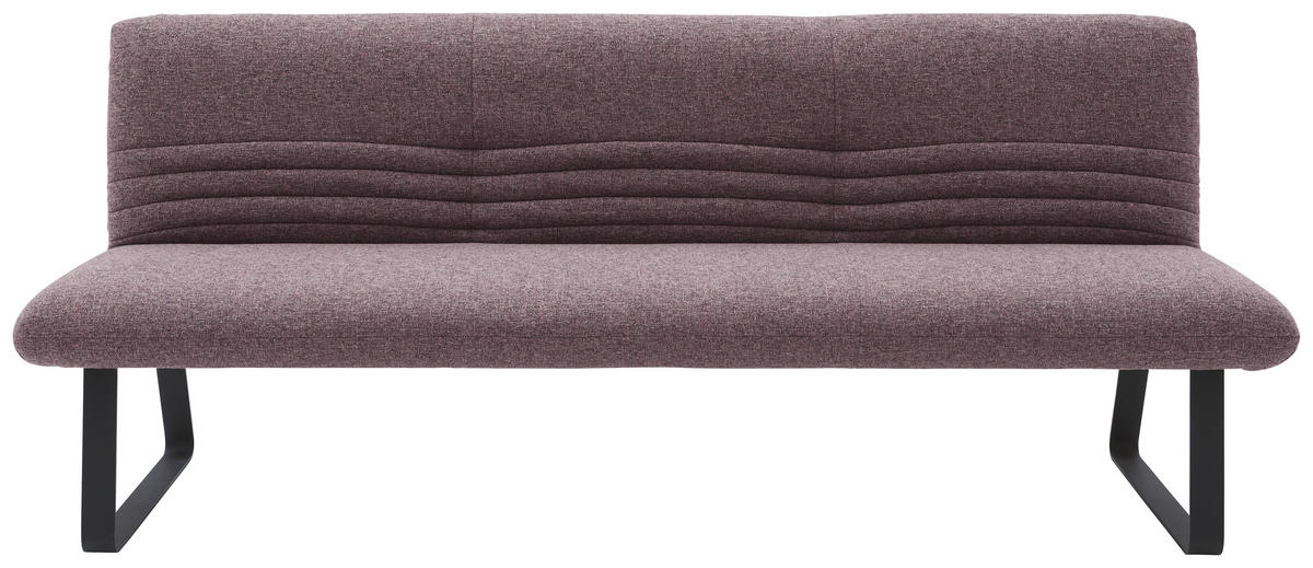 SITZBANK 221/90/70 cm Flachgewebe Weinrot, Rotbraun  - Rotbraun/Weinrot, Design, Textil/Metall (221/90/70cm) - Dieter Knoll