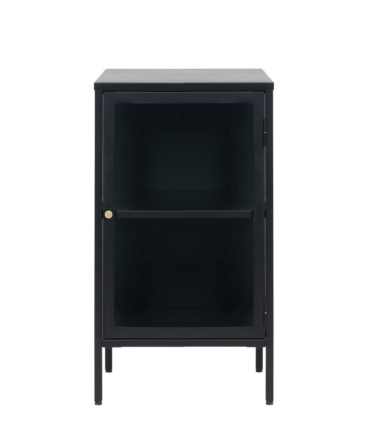 BYRÅ svart  45/85/17 cm  - svart/guldfärgad, Trend, metall/glas (45/85/17cm) - Xora