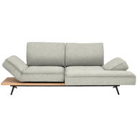 ECKSOFA  in Chenille Creme  240/132 cm  - Creme/Schwarz, Design, Holz/Textil (240/132cm) - Koinor