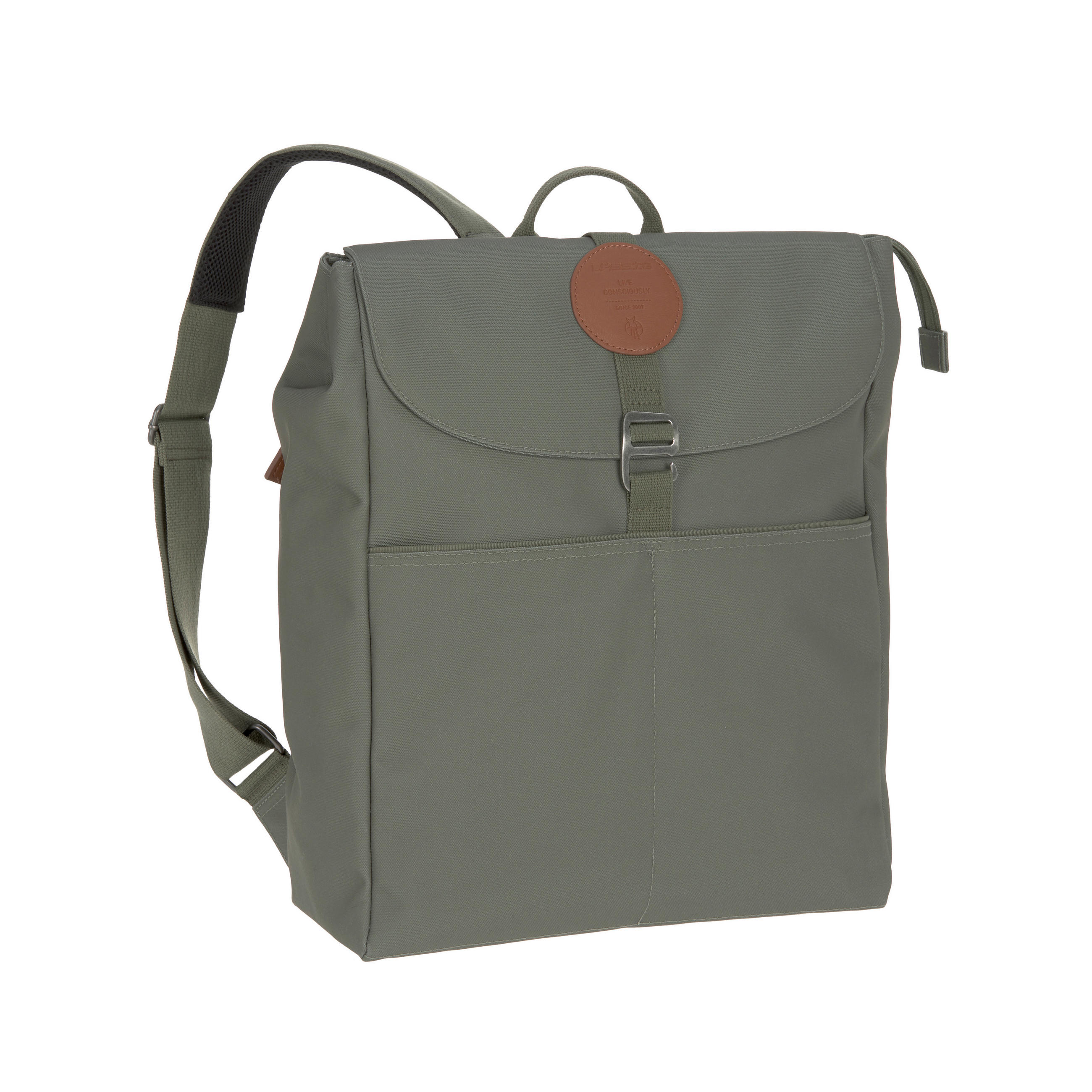WICKELRUCKSACK - Olivgrün, Basics, Kunststoff (34/14/42cm) - Lässig