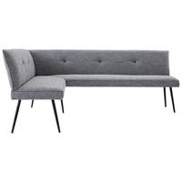 HÖRNBÄNK 170/210 cm  i grå  - svart/grå, Design, metall/textil (170/210cm) - Hom`in