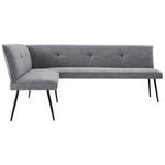 ECKBANK 170/210 cm  in Grau  - Schwarz/Grau, Design, Textil/Metall (170/210cm) - Hom`in