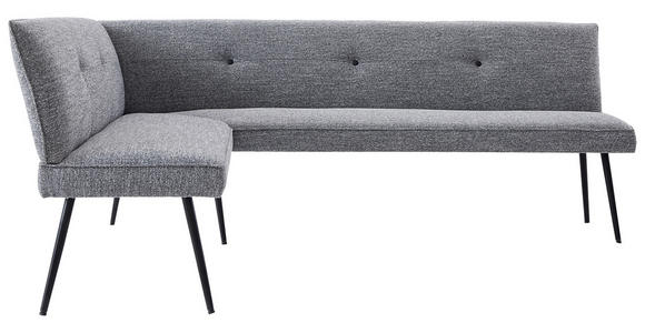 ECKBANK 170/210 cm  in Grau  - Schwarz/Grau, Design, Textil/Metall (170/210cm) - Hom`in