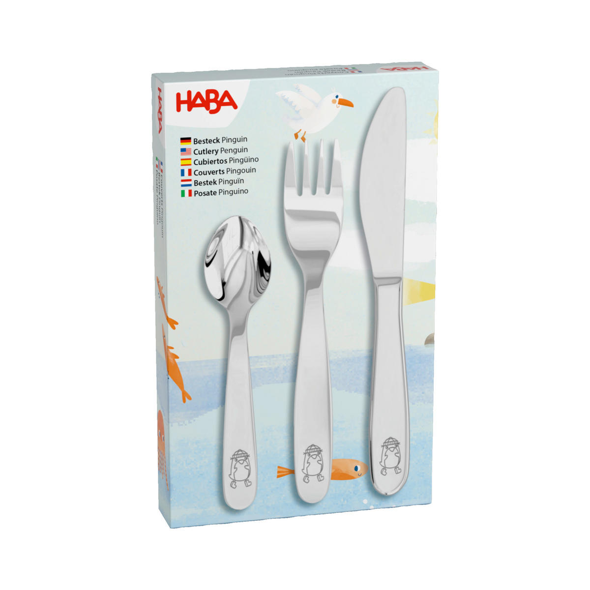 KINDERBESTECK - Grau Hochglanz, Basics, Metall (18/2,3/11cm) - Haba