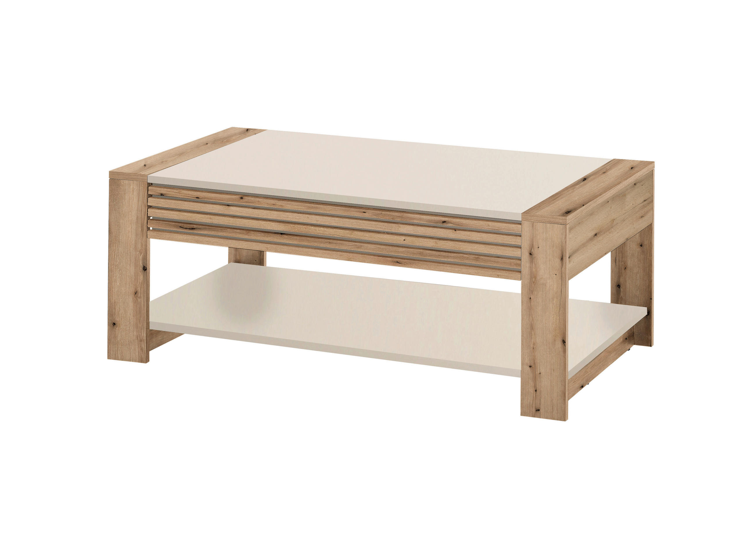 COUCHTISCH Eichefarben, Kaschmir  - Kaschmir/Eichefarben, Design, Holzwerkstoff (108/42/60cm) - MID.YOU