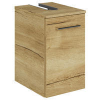 WASCHBECKENUNTERSCHRANK 30/49,8/38,3 cm  - Chromfarben/Wildeiche, KONVENTIONELL, Holzwerkstoff/Metall (30/49,8/38,3cm) - Sadena