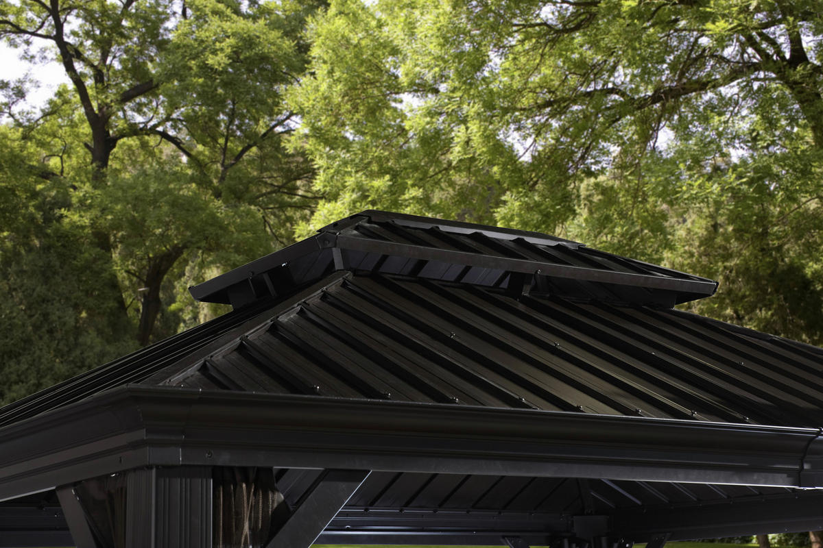 PAVILLON 483/307/363 cm Stahl  - Anthrazit, Basics, Metall (483/307/363cm)