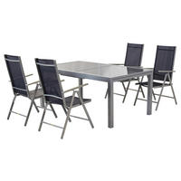 GARTENSET Aluminium  - Silberfarben, MODERN, Textil/Metall - Gardenson