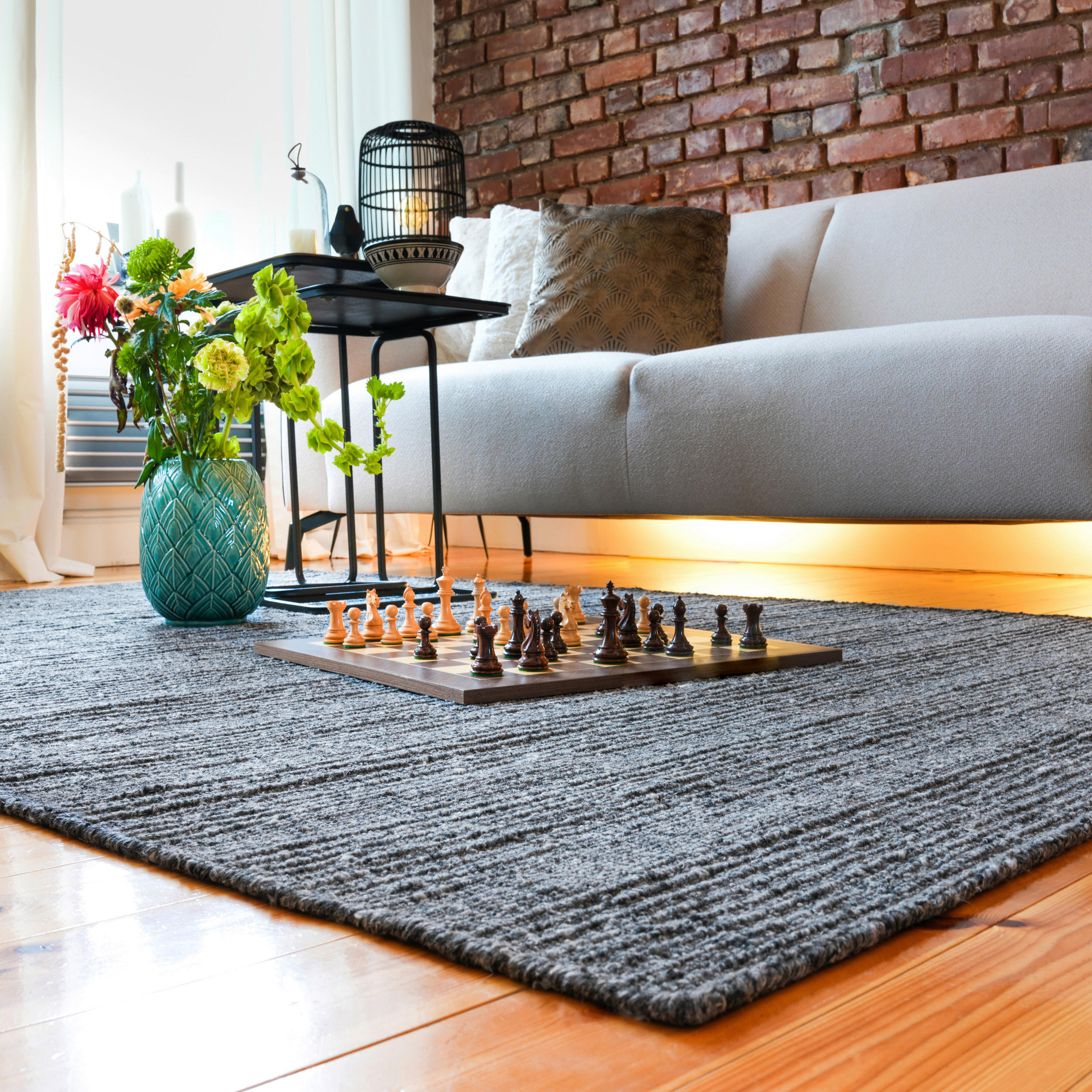 FLACHWEBETEPPICH 160/230 cm My Jarven Anthrazit  - Anthrazit, Basics, Textil (160/230cm) - Obsession