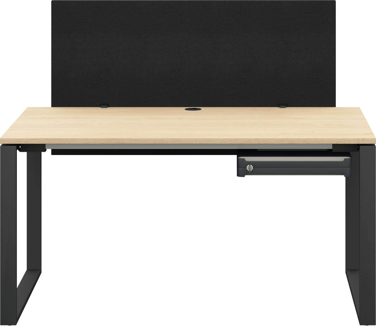 JUGENDSCHREIBTISCH 140/80/72 cm  in Anthrazit, Eichefarben  - Eichefarben/Anthrazit, Design, Holzwerkstoff/Textil (140/80/72cm) - Cantus