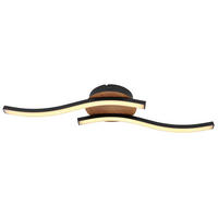 LED-DECKENLEUCHTE 12 W    51/13/7,5 cm  - Opal/Schwarz, Basics, Kunststoff/Metall (51/13/7,5cm) - Globo