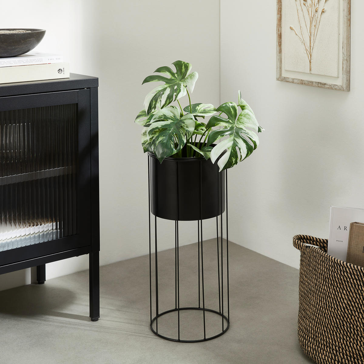 PFLANZTOPF   - Schwarz, LIFESTYLE, Metall (20/46,5cm) - Ambia Home