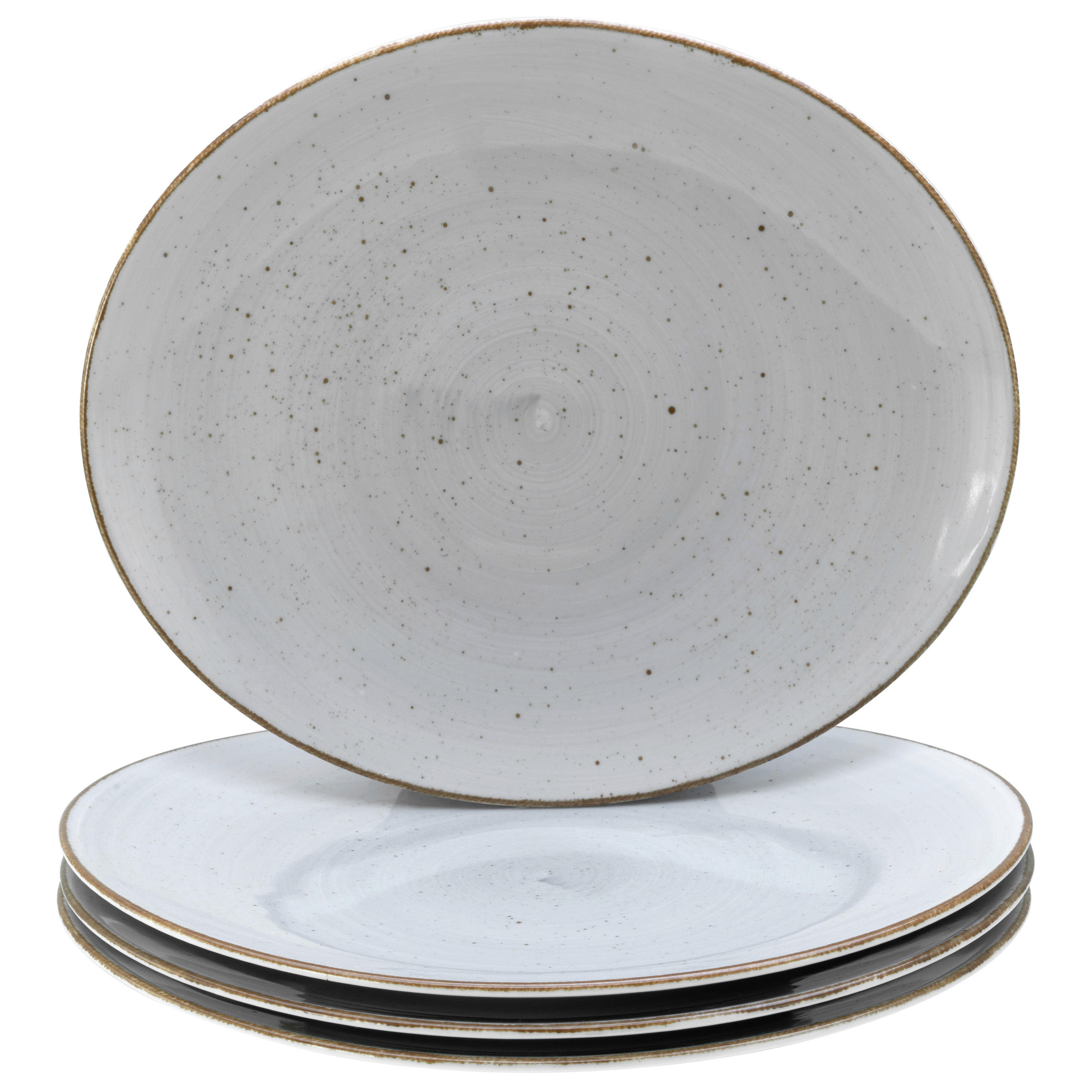 STEAKTELLER Hellgrau Vintage Nature Stein  - Hellgrau, Basics, Keramik - Creatable