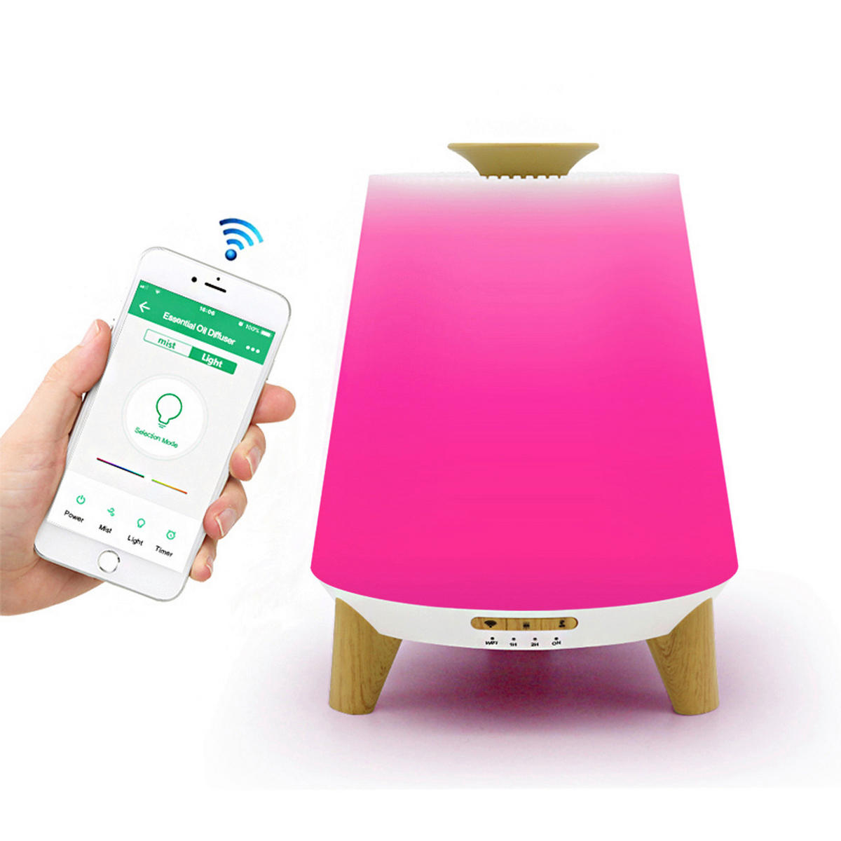 LUFTBEFEUCHTER DN-829 WIFI  - Ahornfarben/Weiß, KONVENTIONELL, Kunststoff (17,6/22,5cm) - Atrigo