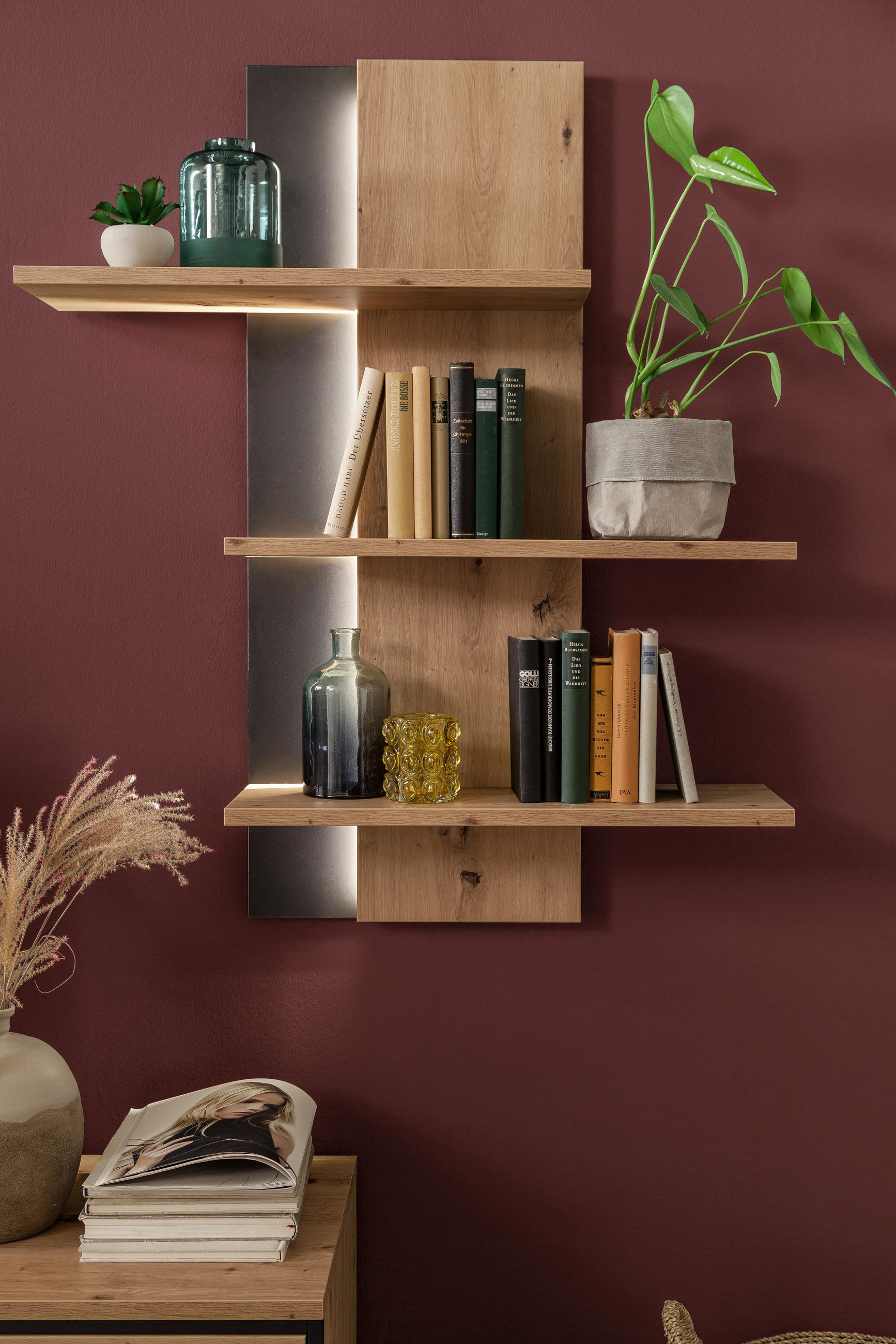WANDREGAL Eichefarben  - Eichefarben, Design, Holzwerkstoff (95/118/25cm) - MID.YOU