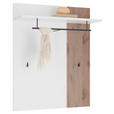 GARDEROBENPANEEL  in 90/112/30 cm  - Eichefarben/Weiß, Design, Holzwerkstoff (90/112/30cm) - Voleo