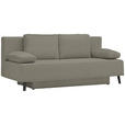 SCHLAFSOFA Spicy in Cord Taupe  - Taupe/Schwarz, MODERN, Textil/Metall (193/85/88cm) - Novel