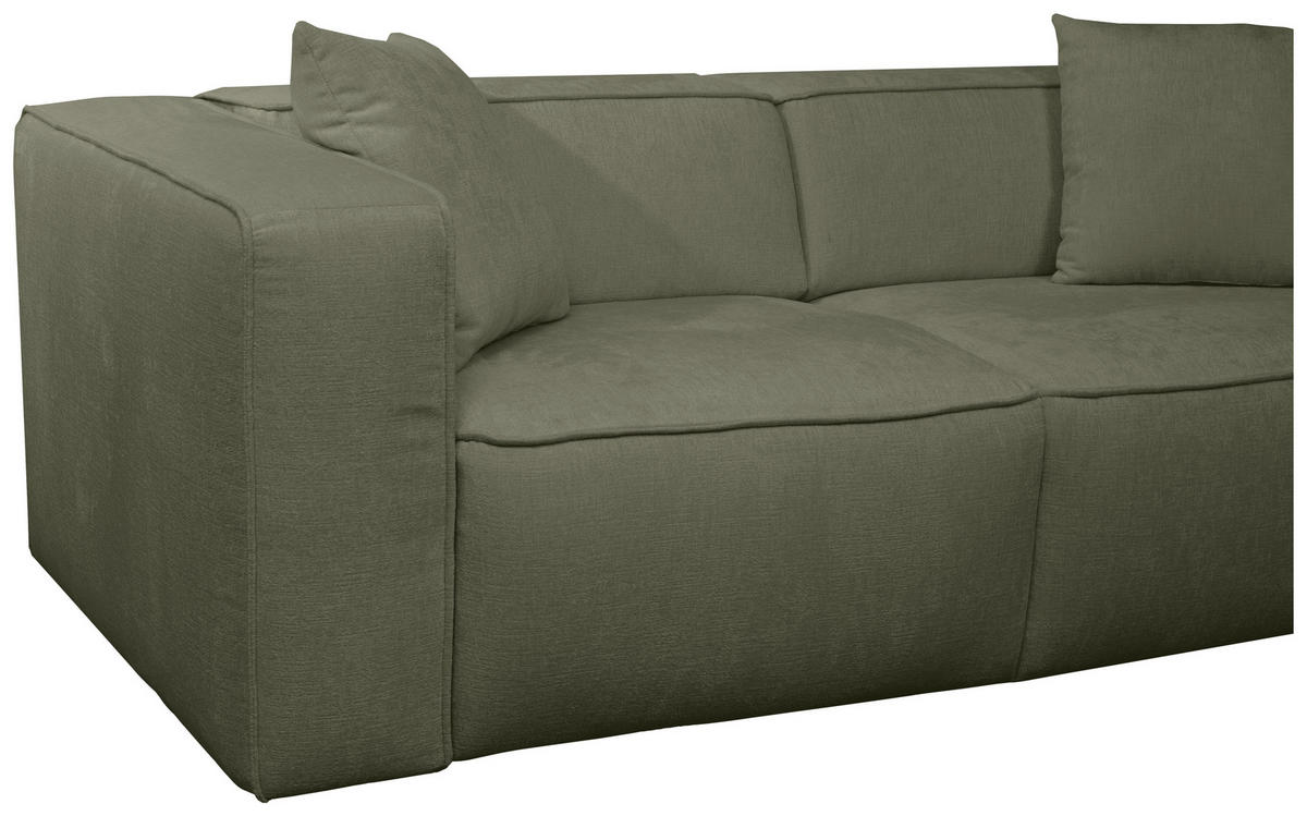 SCHLAFSOFA in Textil Dunkelgrün  - Dunkelgrün/Schwarz, Design, Kunststoff/Textil (227/74/105cm) - Novel