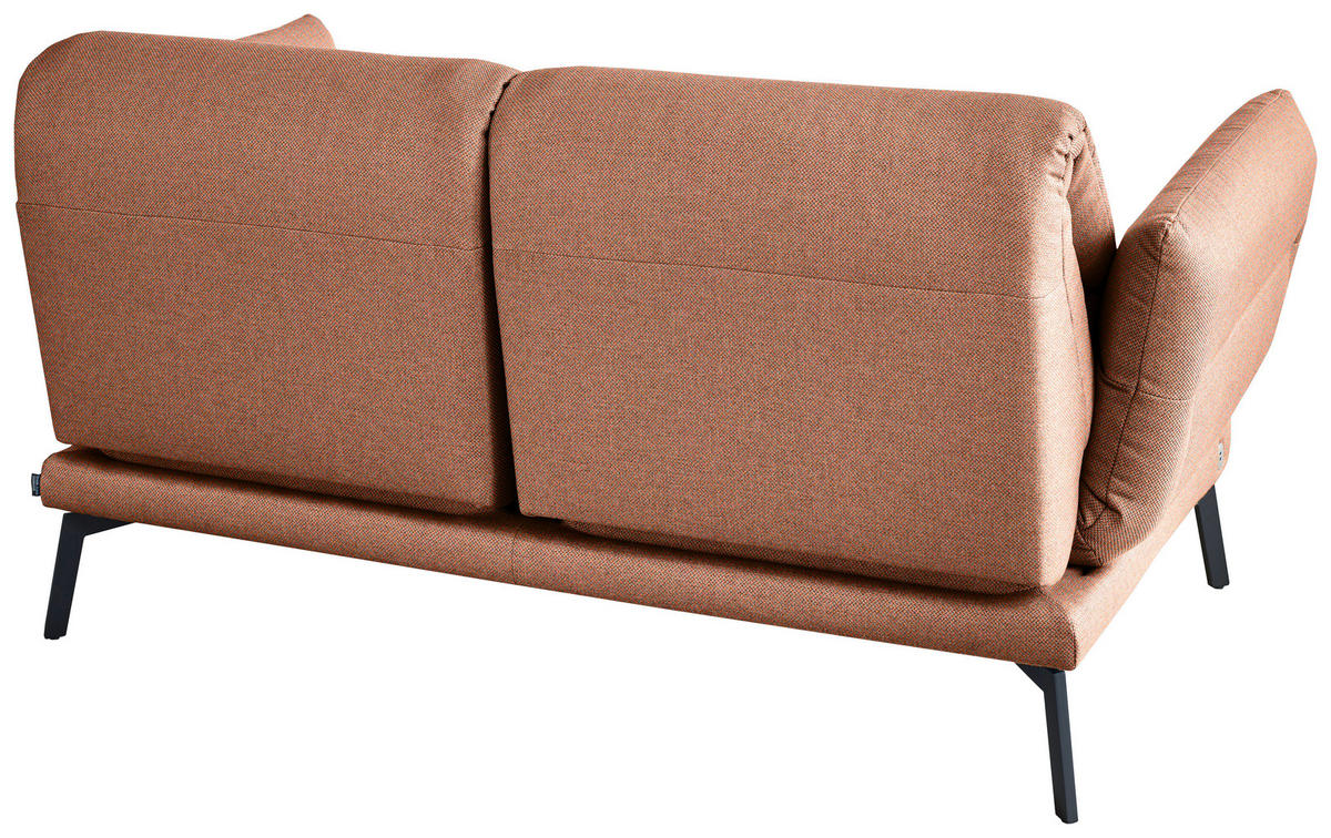 2-SITZER-SOFA Flachgewebe Rostfarben, Orange  - Rostfarben/Schwarz, Design, Textil/Metall (178-226/83-113/96-177cm) - Dieter Knoll