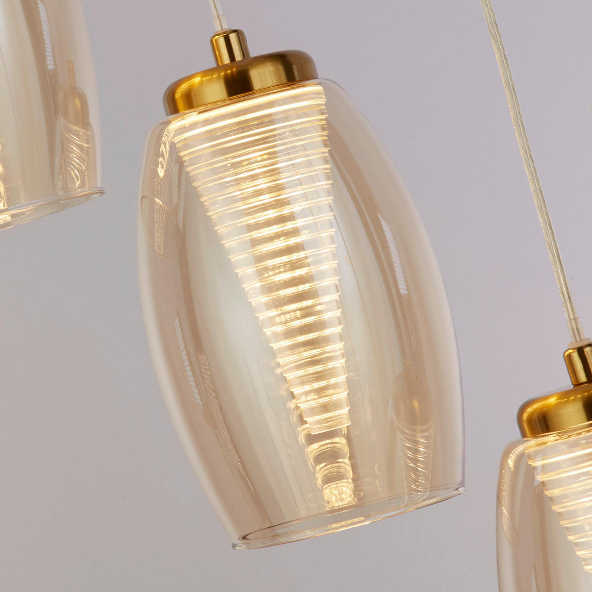 VISEČA NIHALNA LED-SVETILKA  Cyclone 5.4 W/1960 lm/3000 K/220-240 V/ - barve šampanjca, Design, kovina/umetna masa (35/150cm)