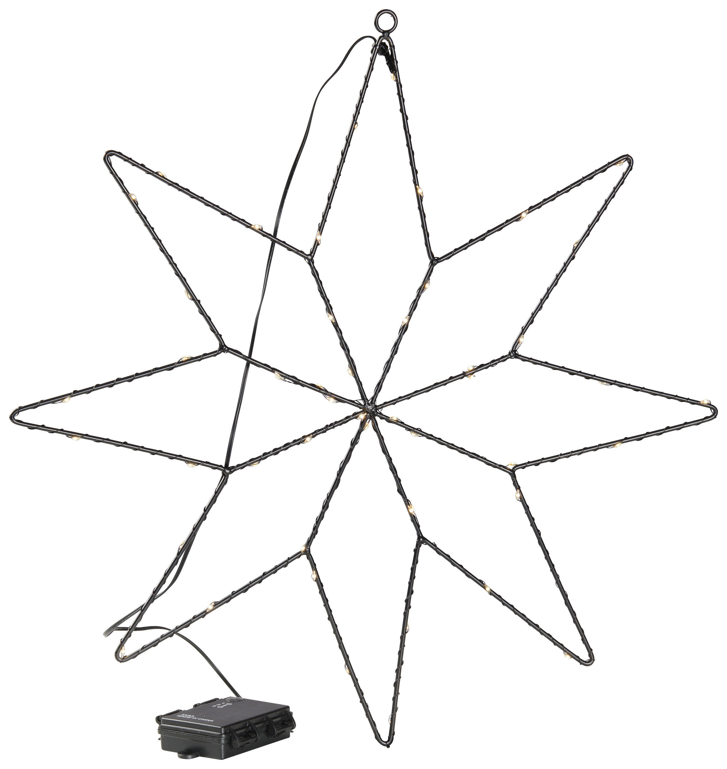 DEKOSTERN  - Schwarz, KONVENTIONELL, Metall (40cm) - X-Mas