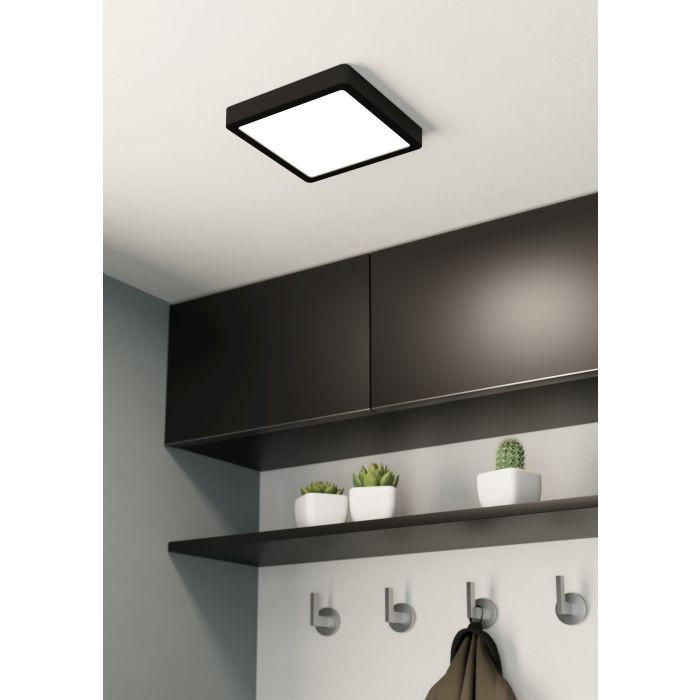 LED SVJETILJKA STROPNA Fueva 5  - bijela/crna, Basics, metal/plastika (21/21/2,8cm)