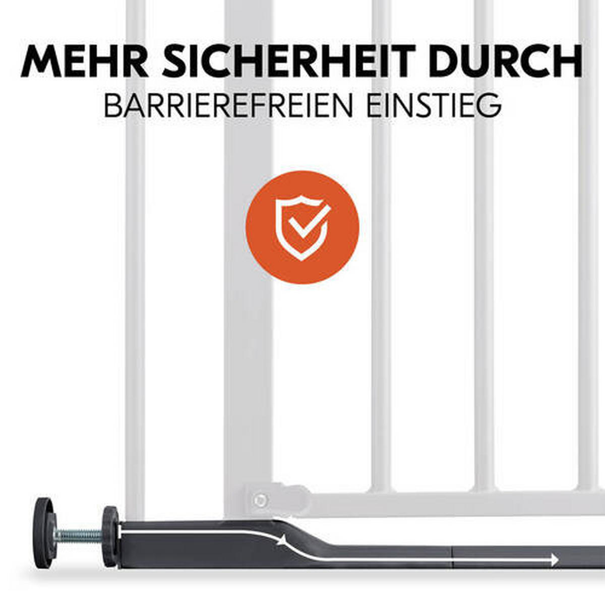 TREPPENSCHUTZGITTER  - Dunkelgrau, Basics, Kunststoff/Metall (75 - 80/77/4cm) - Hauck
