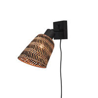 VÄGGLAMPA 15/15/22 cm   - svart/naturfärgad, Trend (15/15/22cm) - Good & Mojo