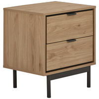 SÄNGBORD i antracit, ekfärgad  - grå/antracit, Design, metall/trämaterial (53/56,2/40cm) - Xora