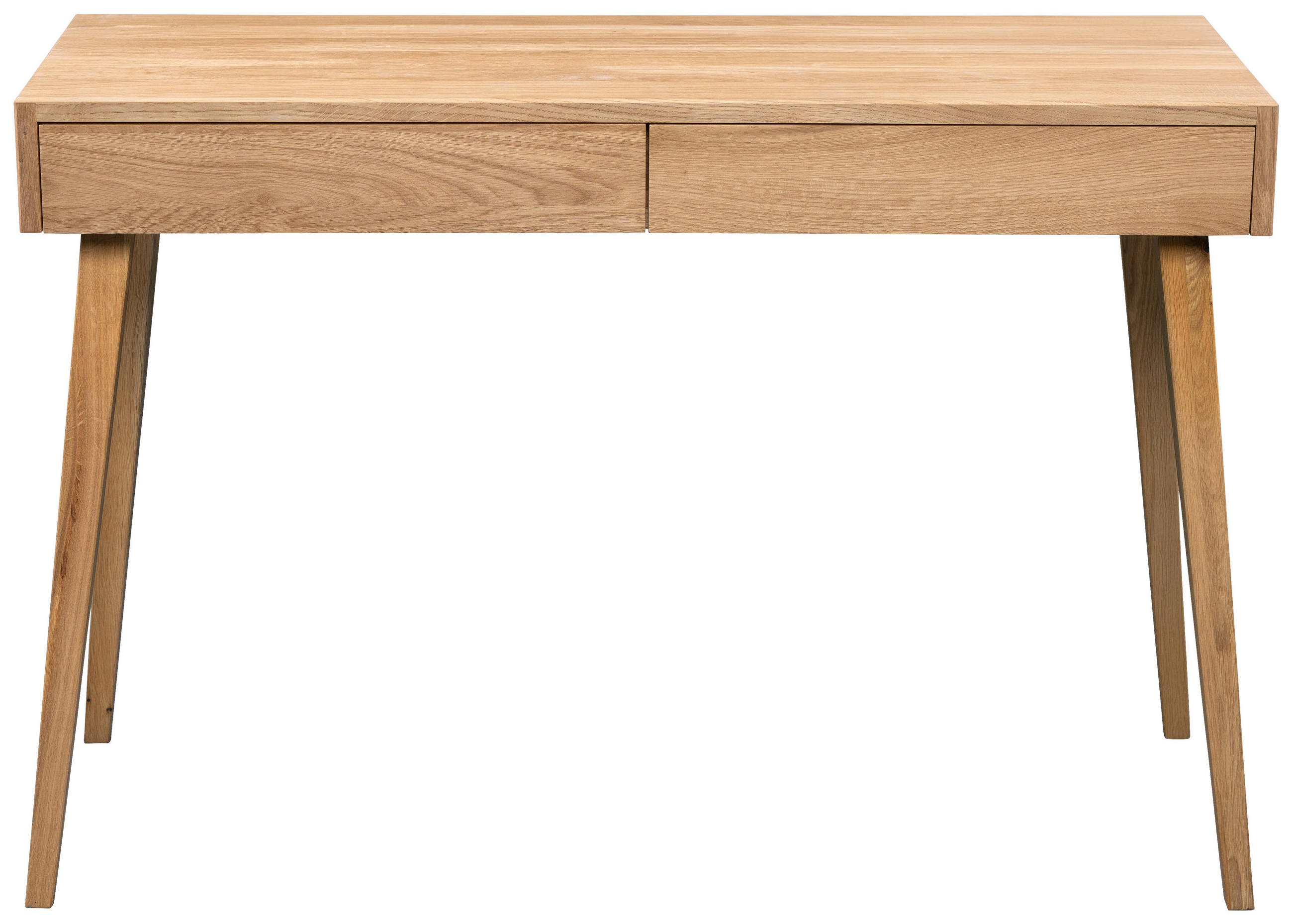 Thumbnail - Linea Natura Konsolentisch Rumba, Wildeiche, Holz, Wildeiche, massiv, 2 Schubladen, rechteckig, eckig, 40x75x110 cm, ein...