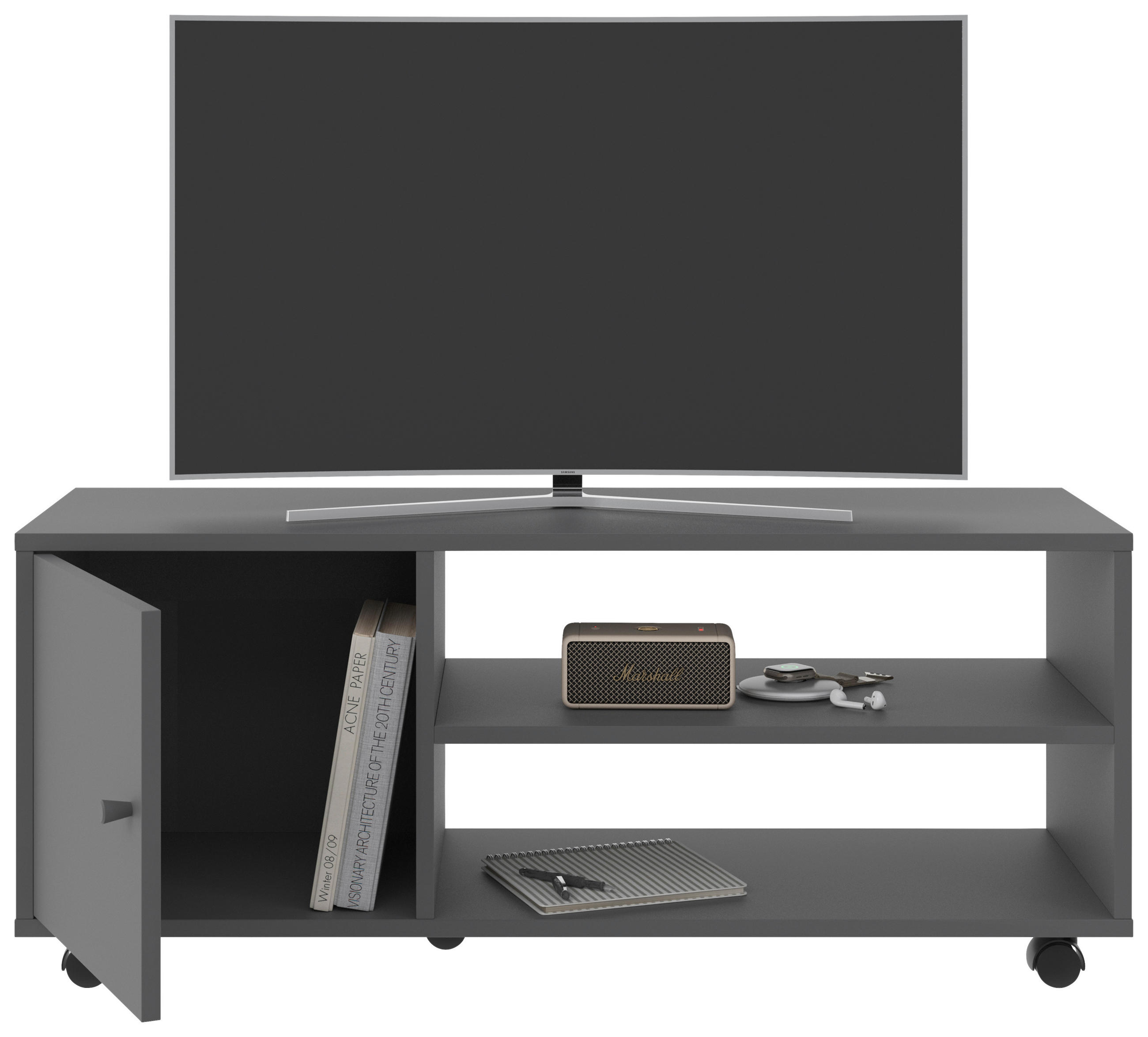 TV-ELEMENT - Anthrazit, Basics, Holzwerkstoff/Kunststoff (100/42/33,5cm) - Boxxx