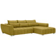 ECKSOFA in Webstoff Gelb  - Gelb/Silberfarben, MODERN, Kunststoff/Textil (304/218cm) - Carryhome