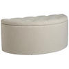 HOCKER Leinenoptik Beige  - Beige/Weiß, Design, Textil (100/44/42cm) - MID.YOU