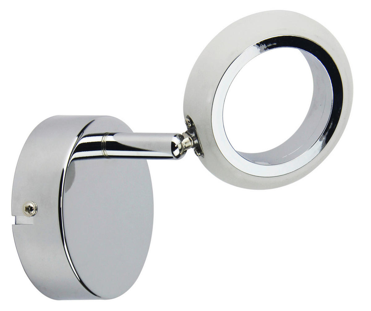 LED-TAKLAMPA Aurelion 14/9/15 cm  - kromfärg, Design, metall/plast (14/9/15cm)