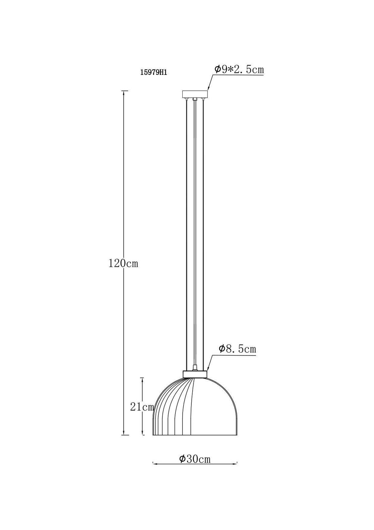 HÄNGELEUCHTE Swanson 30/120 cm  - Bernsteinfarben/Schwarz, Design, Glas/Holz (30/120cm) - Globo