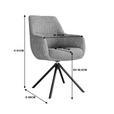 ARMLEHNSTUHL  Stoffauswahl, Sitzfläche 360° drehbar Webstoff  - Taupe/Schwarz, Design, Textil/Metall (59/91/69cm) - Novel