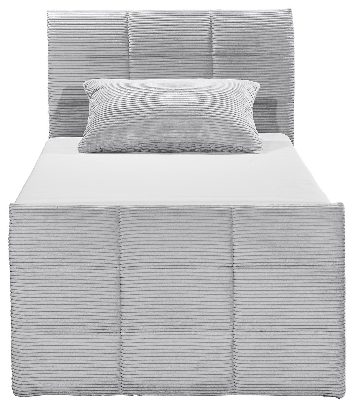 BOXSPRINGBETT 100/200 cm  in Hellgrau  - Hellgrau/Schwarz, Modern, Holzwerkstoff/Kunststoff (100/200cm) - MID.YOU