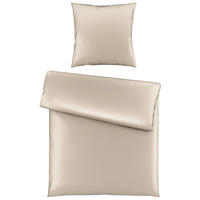 BETTWÄSCHE 135/200 cm NIGIRI Satin  - Ecru, Basics, Textil (135/200cm) - Bio:Vio