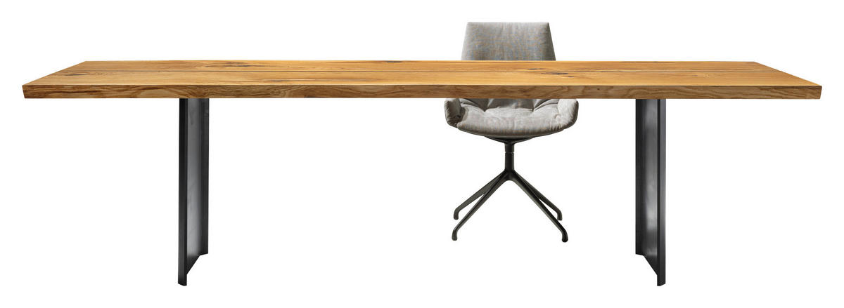 ESSTISCH in Holz, Metall 350/100/75 cm  - Eichefarben/Schwarz, KONVENTIONELL, Holz/Metall (350/100/75cm) - Team 7
