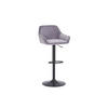 BARHOCKER in Metall, Textil Grau, Schwarz  - Schwarz/Grau, Modern, Textil/Metall (53,5/108/53cm) - Livetastic