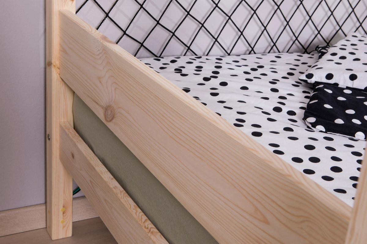 AUSZIEHBETT 90/200 cm  in Naturfarben  - Naturfarben, MODERN, Holz/Textil (90/200cm) - MID.YOU