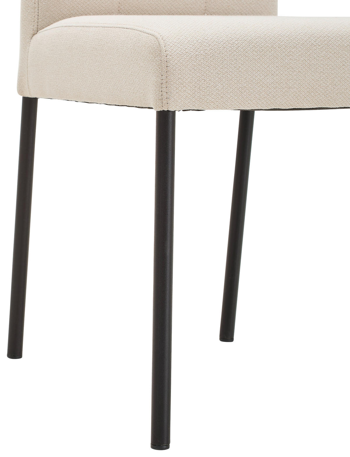 STUHL Webstoff Schwarz, Beige  - Beige/Schwarz, Design, Textil/Metall (46/91/61cm) - home24