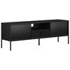 LOWBOARD Maggiore  in 154,5/52,4/39 cm  - Schwarz, Design, Holzwerkstoff/Metall (154,5/52,4/39cm) - Boxxx