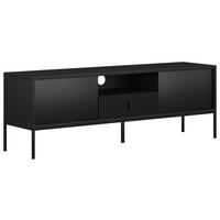 LOWBOARD Maggiore  in 154,5/52,4/39 cm  - Schwarz, Design, Holzwerkstoff/Metall (154,5/52,4/39cm) - Boxxx