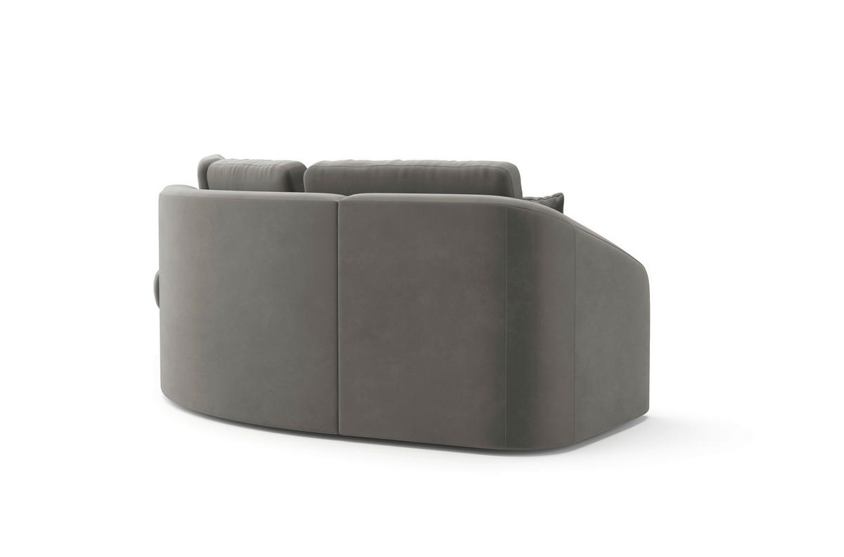 ECKSOFA in Samt Grau  - Schwarz/Grau, Modern, Kunststoff/Textil (266/230cm) - Sit & More