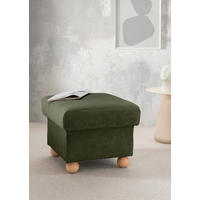HOCKER in Textil Grün  - Wildeiche/Grün, Konventionell, Holz/Textil (56/46/56cm) - Livetastic