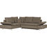 Ecksofa Hellbraun Bettkasten, Rückenkissen, Schlaffunktion, Zierkissen - Hellbraun/Chromfarben, Design, Textil/Metall (222/283cm) - Carryhome Ecksofa Hellbraun Bettkasten, Rückenkissen, Schlaffunktion, Zierkissen - Hellbraun/Chromfarben, Design, Textil/Metall (222/283cm) - Carryhome