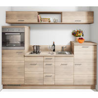 KUHINJSKI BLOK - barve nerjavečega jekla/barve hrasta, Design, kovina/leseni material (250cm) - Welnova