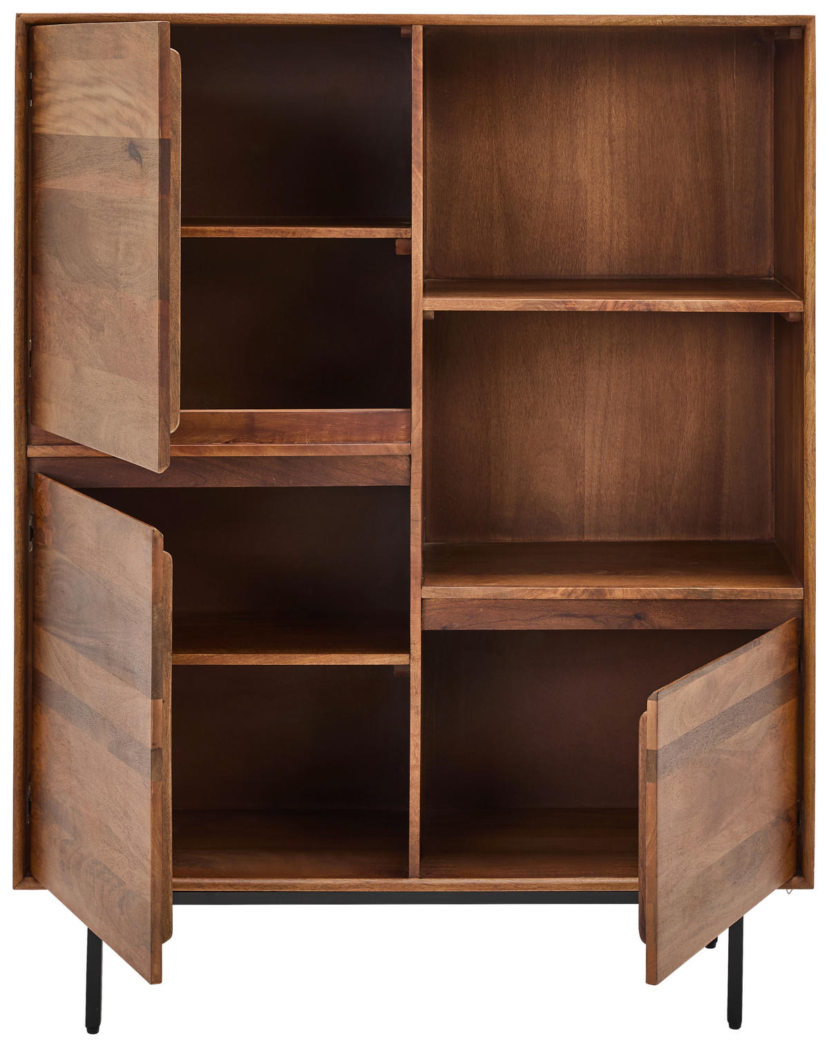 KOMMODE  in 110/140/40 cm  - Schwarz/Honig, LIFESTYLE, Holz/Metall (110/140/40cm) - Livetastic