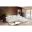 ECKSOFA Creme Cord  - Chromfarben/Creme, KONVENTIONELL, Textil/Metall (335/225cm) - Carryhome